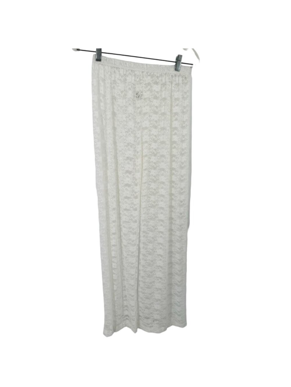 cacelin White Lace pants  Womens Size small Elastic Waist cover up new